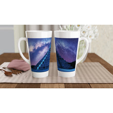 Load image into Gallery viewer, Maya Temple Mug - White Latte 17oz Ceramic Mug