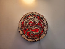 Load image into Gallery viewer, Wooden Mandala Chinese Dragon Illuminated
