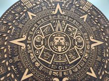 Load image into Gallery viewer, Wooden Aztec Calendar