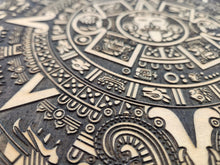 Load image into Gallery viewer, Wooden Aztec Calendar