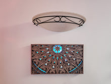 Load image into Gallery viewer, Large Mandala Wood Wall Art Illuminated