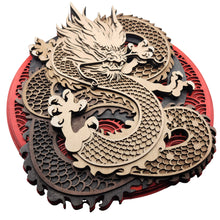 Load image into Gallery viewer, Majestic Wood Dragon Wall Art