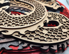 Load image into Gallery viewer, Majestic Wood Dragon Wall Art