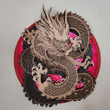 Load image into Gallery viewer, Majestic Wood Dragon Wall Art