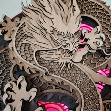 Load image into Gallery viewer, Majestic Wood Dragon Wall Art