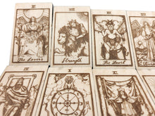 Load image into Gallery viewer, 22 Major Arcana Wooden Tarot Cards in Box
