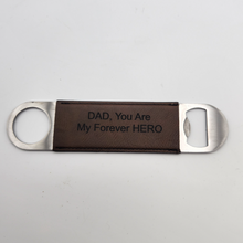 Load image into Gallery viewer, Dark Brown Leatherette Bottle Opener