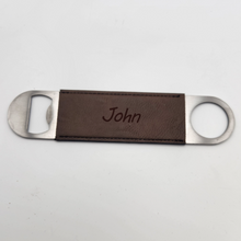 Load image into Gallery viewer, Dark Brown Leatherette Bottle Opener