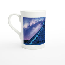 Load image into Gallery viewer, Maya Temple Mug - White 10oz Porcelain Slim Mug