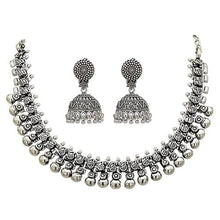 Load image into Gallery viewer, Women's Necklace and Earrings Set in German Silver Brass Alloy