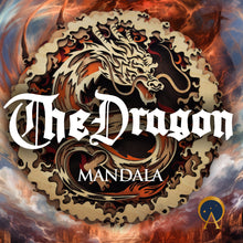 Load image into Gallery viewer, Wooden Mandala Chinese Dragon Illuminated