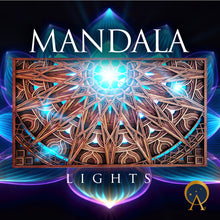 Load image into Gallery viewer, Large Mandala Wood Wall Art Illuminated