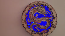 Load and play video in Gallery viewer, Wooden Mandala Chinese Dragon Illuminated