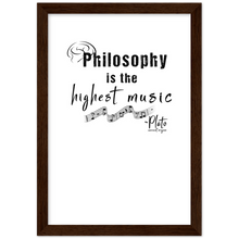 Load image into Gallery viewer, Ancient Origins Matte Paper Wooden Framed Poster - Philosophy Words Dark