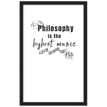 Load image into Gallery viewer, Ancient Origins Matte Paper Wooden Framed Poster - Philosophy Words Dark