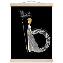 Load image into Gallery viewer, Ancient Origins Matte Paper Poster & Hanger - Athena Black