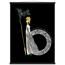 Load image into Gallery viewer, Ancient Origins Matte Paper Poster & Hanger - Athena Black