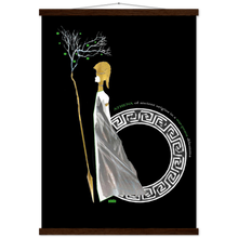 Load image into Gallery viewer, Ancient Origins Matte Paper Poster & Hanger - Athena Black
