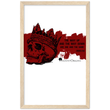 Load image into Gallery viewer, Ancient Origins Matte Paper Wooden Framed Poster - Hearclitus Quote