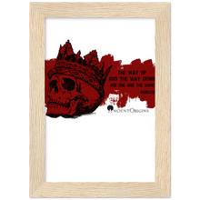 Load image into Gallery viewer, Ancient Origins Matte Paper Wooden Framed Poster - Hearclitus Quote