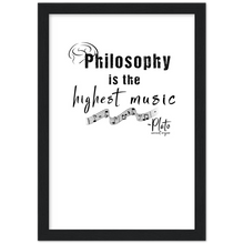 Load image into Gallery viewer, Ancient Origins Matte Paper Wooden Framed Poster - Philosophy Words Dark