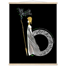 Load image into Gallery viewer, Ancient Origins Matte Paper Poster & Hanger - Athena Black