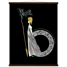 Load image into Gallery viewer, Ancient Origins Matte Paper Poster & Hanger - Athena Black