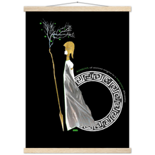 Load image into Gallery viewer, Ancient Origins Matte Paper Poster & Hanger - Athena Black