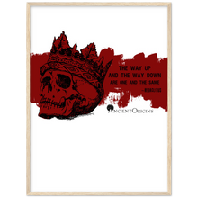 Load image into Gallery viewer, Ancient Origins Matte Paper Wooden Framed Poster - Hearclitus Quote