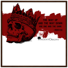 Load image into Gallery viewer, Ancient Origins Matte Paper Wooden Framed Poster - Hearclitus Quote