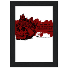 Load image into Gallery viewer, Ancient Origins Matte Paper Wooden Framed Poster - Hearclitus Quote