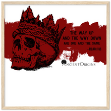 Load image into Gallery viewer, Ancient Origins Matte Paper Wooden Framed Poster - Hearclitus Quote