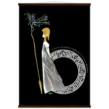 Load image into Gallery viewer, Ancient Origins Matte Paper Poster & Hanger - Athena Black