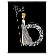 Load image into Gallery viewer, Ancient Origins Matte Paper Poster & Hanger - Athena Black