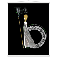Load image into Gallery viewer, Ancient Origins Matte Paper Poster & Hanger - Athena Black
