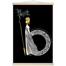 Load image into Gallery viewer, Ancient Origins Matte Paper Poster & Hanger - Athena Black