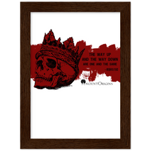Load image into Gallery viewer, Ancient Origins Matte Paper Wooden Framed Poster - Hearclitus Quote
