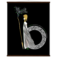 Load image into Gallery viewer, Ancient Origins Matte Paper Poster & Hanger - Athena Black
