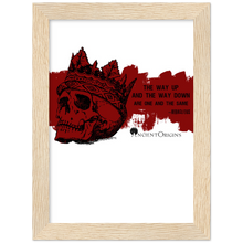 Load image into Gallery viewer, Ancient Origins Matte Paper Wooden Framed Poster - Hearclitus Quote