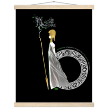 Load image into Gallery viewer, Ancient Origins Matte Paper Poster & Hanger - Athena Black