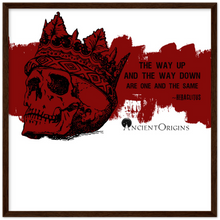 Load image into Gallery viewer, Ancient Origins Matte Paper Wooden Framed Poster - Hearclitus Quote
