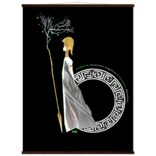 Load image into Gallery viewer, Ancient Origins Matte Paper Poster & Hanger - Athena Black