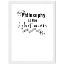 Load image into Gallery viewer, Ancient Origins Matte Paper Wooden Framed Poster - Philosophy Words Dark