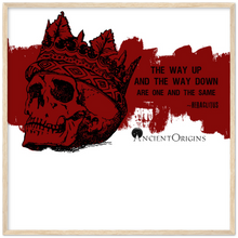 Load image into Gallery viewer, Ancient Origins Matte Paper Wooden Framed Poster - Hearclitus Quote
