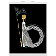 Load image into Gallery viewer, Ancient Origins Matte Paper Poster & Hanger - Athena Black