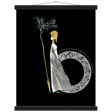 Load image into Gallery viewer, Ancient Origins Matte Paper Poster & Hanger - Athena Black