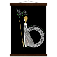Load image into Gallery viewer, Ancient Origins Matte Paper Poster & Hanger - Athena Black