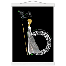 Load image into Gallery viewer, Ancient Origins Matte Paper Poster & Hanger - Athena Black