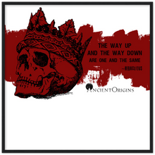 Load image into Gallery viewer, Ancient Origins Matte Paper Wooden Framed Poster - Hearclitus Quote