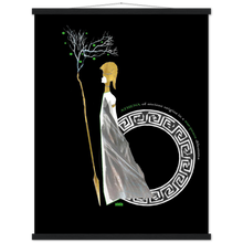 Load image into Gallery viewer, Ancient Origins Matte Paper Poster & Hanger - Athena Black